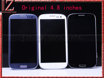 1000% Original 4.8 inches  For Samsung Galaxy SIII S3 i9300 I747 T999  LCD With touch screen Digitiz