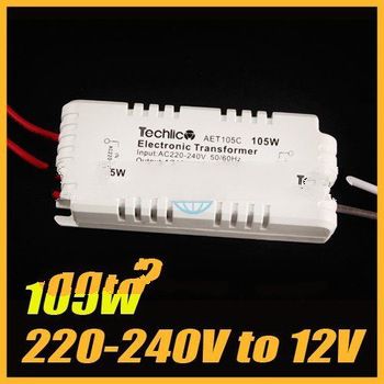 105W 220-240V to12V Halogen Light LED Driver Power Supply Electronic Transformer White