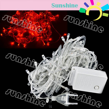 10M 100 LED Red Lights Decorative Christmas Party Twinkle String EU Plug Free Shipping TK0292