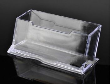 10pcs New CLEAR Acrylic Desktop Business Card Holder Display free shipping stationery