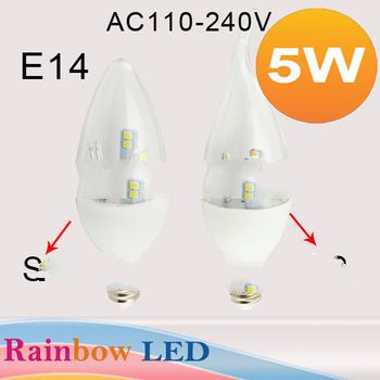 10pcs/lot E14 2835SMD led candle light bulb lamp Warm White/Cool White,AC110V,220V,240V Free Shippin
