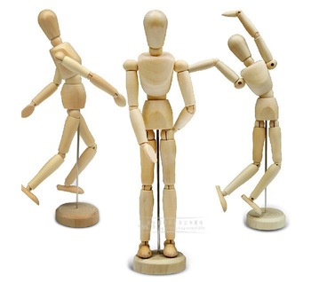 12 inches of a wooden people with a sketch model school supplies art set 5pcs/lot
