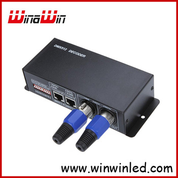 12V-24V 3 Channel DMX Decorder LED Controller for RGB 5050 3528 LED Strip Light
