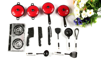 13PCS Set Kids Children Role Play Cooking Kitchen Utensil Cooker Playset Toys[230406]