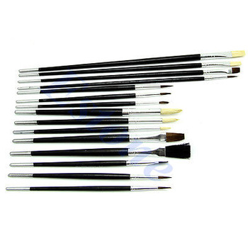 15pcs/set All Purpose Paint Brushes For Acrylic Oil Watercolors Art Supply Painting