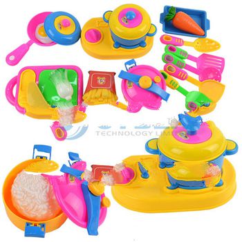17Pcs Play House Toys Baby Children Tableware Kitchen Toy Set Early Educational Tool  8837