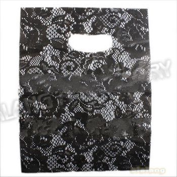 180pcs/lot Flower Printed Plastic Recyclable Useful Packaging Bags Shopping Hand Bag Protable Boutiq