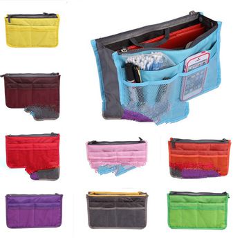 1PCS Multicolor insert bag cosmetic makeup tool phone MP3 container Organizer cosmetic bag  Free shi
