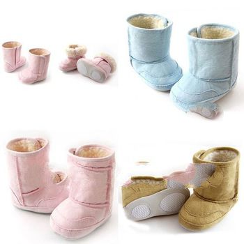 1Pair 3 Candy Colors Lovely New Baby Girls Boys Snow Boots Warm Toddler Winter Windproof Cute Kids&#