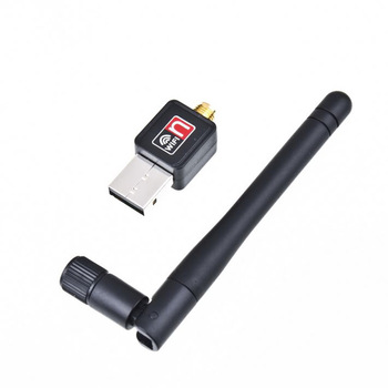 1Pcs Mini USB 150M 150Mbps Wireless LAN Adapter 802.11b/n/g WiFi w/ 2dBi Network Card Antenna DropSh