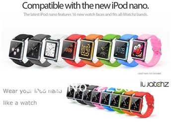 1pc iwatchz Q Collection Wrist Strap Watch Band for iPod nano 6 With Retail Package 9 colors freeshi