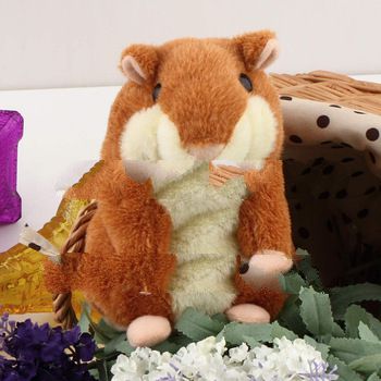 1pcs  Lovely Talking Hamster Plush Toy Hot Cute Speak Talking Sound Record Hamster Free / Drop Shipp