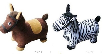 1piece, Free Shipping, Inflatable Jumping Animal, Skipping Animal, Kid's Toy, Horse, Cow, Zebra,