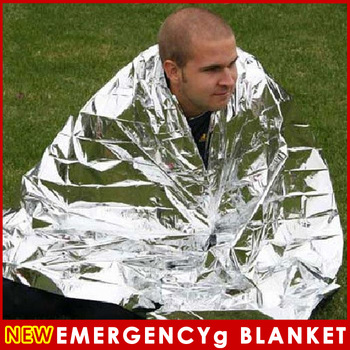 2 PCS Waterproof Emergency Survival Foil Thermal First Aid Rescue Blanket 83 x 62 inch / 210 x 160 c