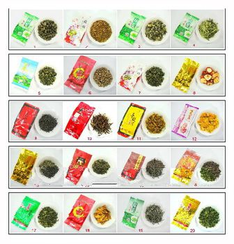 20 Different Flavor Famous Tea Chinese Tea,Ginsen oolong,TieGuangYin,Milk oolong,Dahongpao,free ship