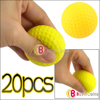 20 Pcs/lot Light Indoor Outdoor Training Practice Golf Sports Elastic PU Foam Balls [22611|01|20]