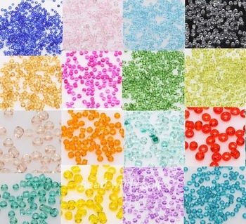 2000pcs Czech Glass Seed Spacer beads Black Clear Red Coffee 22Color To Pick 2mm ZL541