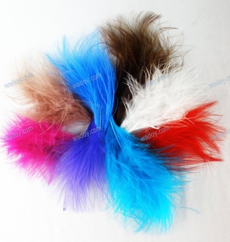 200pc/Lot Turkey Marabou Feathers 4-6'' Fluffy Mixed Color FREE SHIPPING