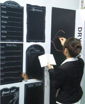 2012 hot 5pcs 45x200cm Creative writing Blackboard DIY Chalkboard Wall Sticker  sticker card without