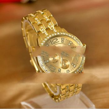 2013 European and American style newest fashion watches, Ladies Diamond flanger alloy geneva watch,f