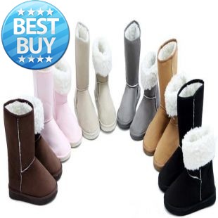 2013 HOT ! Fahion 25cm Height Winter women snow boots for Lady & Beige,Black,Gray,Coffe,Pink,Blu