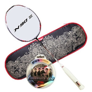2013 Lining Carbon Badminton Rackets N90-3 high quality li ning n90iii racquet with new dragon bag,f