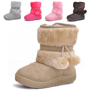 2013 New Child snow boots personality lobbing ball snow boots boys girls shoes winter boots casual s