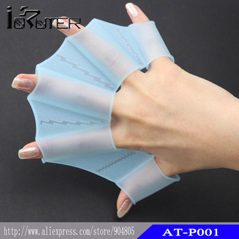2013 New Silicone Swimming Web Swim Gear Fins Hand Flippers Training Glove 2 colors 3 sizes swimming