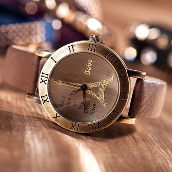 2013 Newest style,ladies Leather watches with Eiffel Tower watch header,Hotting women watch in whole
