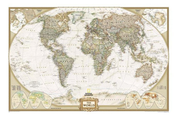 2013 Vintage Style Archaize Exquisite Canvas World Map Word that  on the map  is English 130*90cm