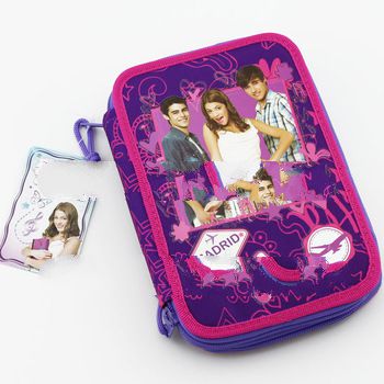 2013 Violetta School Pencil Bag Multi Free Ship! Help Buy
