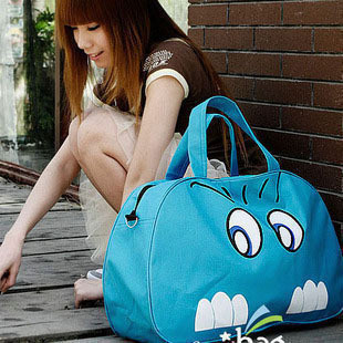2013 female bag big cat cartoon canvas bag large capacity bags handbags fashion pink blue B027