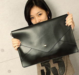 2013 vintage envelope bag fashion women's black red day clutch women's briefcase handbag sma