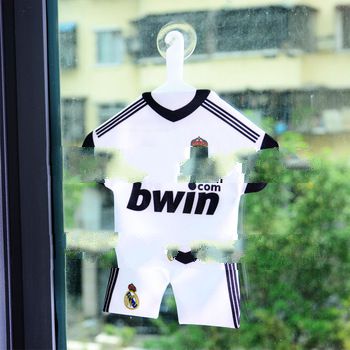 2014 Brazil world cup football fans souvenirs Real Madrid mini jersey with sucker put on glass or ca