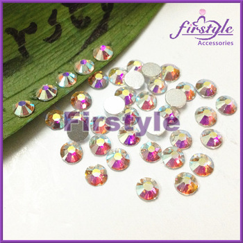 2028 Super Shiny CRYSTAL AB Color Non Hotfix Crystal Stones SS3 SS4 SS5 SS6 SS8 SS10 SS12 SS16 SS20 