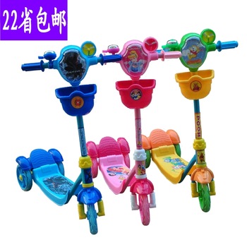 22 new material scooter child tricycle scooter pedal car band music