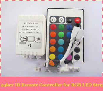 24 key RGB Controler for 5050.3528 waterproof led strip light lowest price,remote IR free shipping