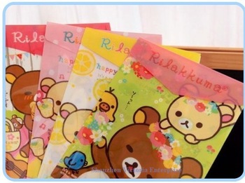 24PCS Rilakkuma Bear File Folder / Documents File Bag / Stationery Filling Products - School Office