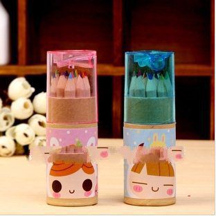 24pcs Cute Colored Pencil for Drawing Painting Artist Art Gift with Sharpener Kids Christmas Birthda