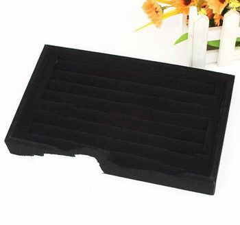 2pcs Black 7 rows Jewelry Ring , Earring box big size,+free shipping