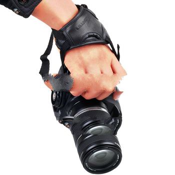 2pcs Camera Black Leather Soft Wrist Strap/Hand Grip for Canon Nikon Sony SLR/DSLR