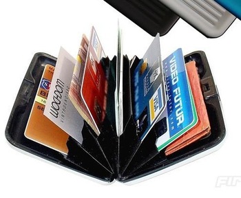 2pcs/lot Aluminium Credit card wallet cases ( 8 colors available) card holder ,bank card case alumin