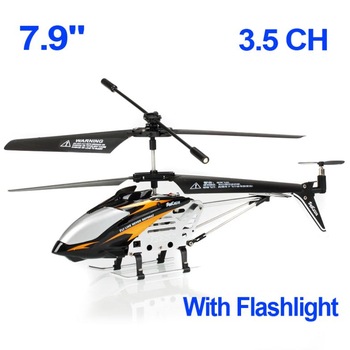3.5 CH 7.9" Mini Ultralight Infrared RC Helicopter With Gyro Light Kids Toy Gift Black wholesal