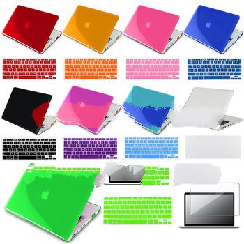 3 in 1 Crystal Hard Case + keyboard Cover + Screen Protector For Macbook PRO 13" Free Shipping 