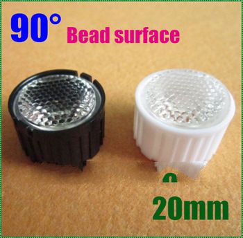 30pcs/lot+Free Shipping High Power LED Optical Lens with Bracket Holder 90 Degree for 1W 3W  LEDs La