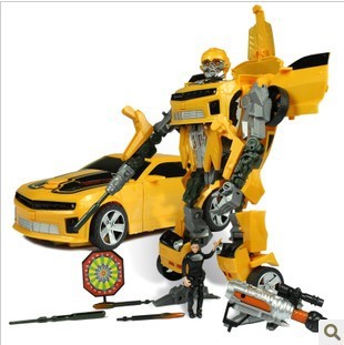 35cm small Bumblebee robot toy audible and visual gift for boy Christmas new year gift  transformabl