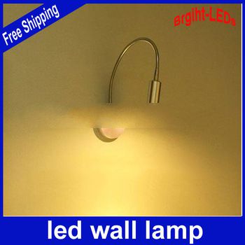 3W Aluminnum led flexible spotlight Power LED wall reading lamp led  button switch Hight Quality Ret