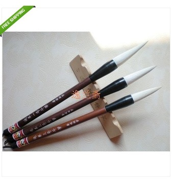 3pcs Goat hair Chinese category calligraphy brush pen writing writing brush free shipping