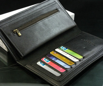 50% discount Fashion Men's long Wallet Purse Genuine Leather + PU leather ML001- Free Shipping