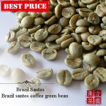 500g,New 2013,Brazil Bourbon Santos Green Coffee Beans,100% High Quality Green Slimming Coffee,Quali